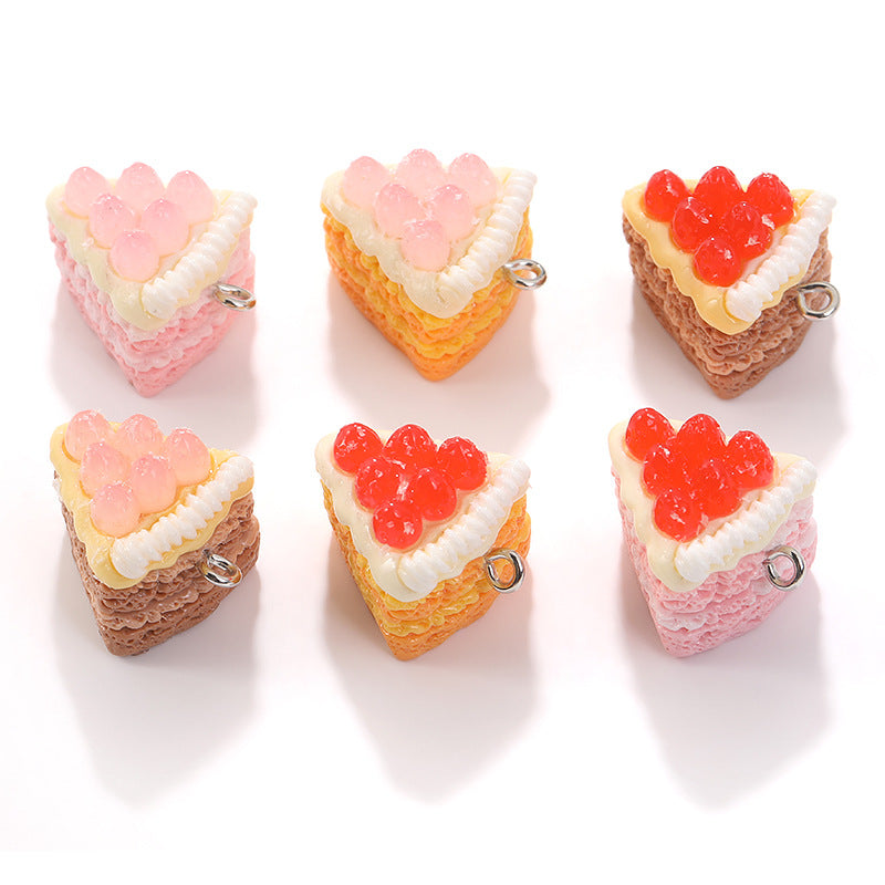 6PCS Resin Little Cake Charm