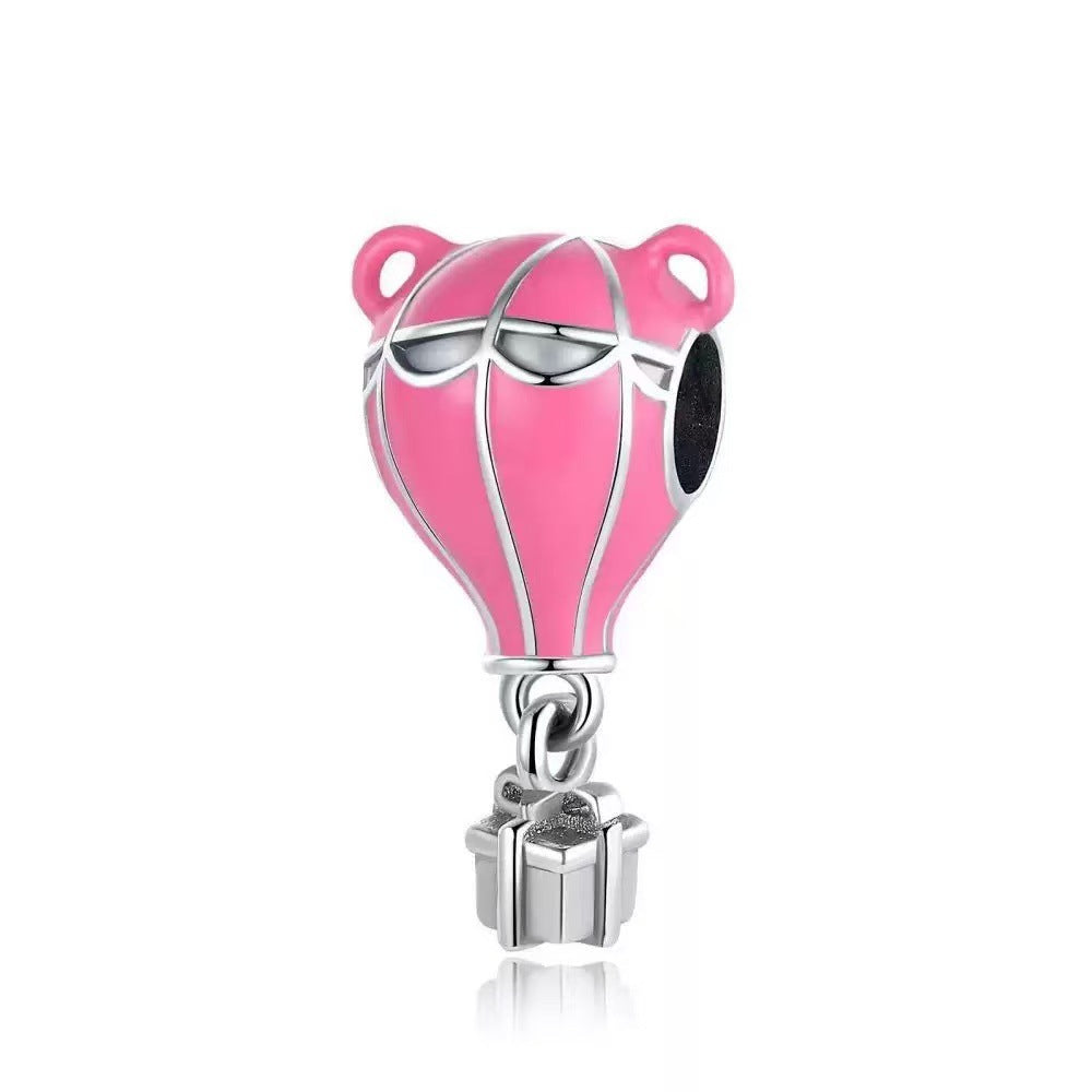 Pink Hot Air Balloon Charm