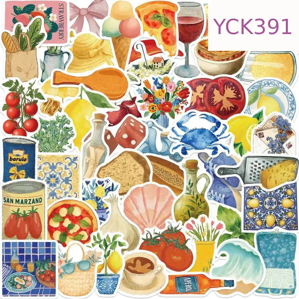 50PCS Pink Aesthetic Graffiti Stickers