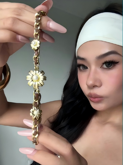 Pearl Floral Choker Necklace