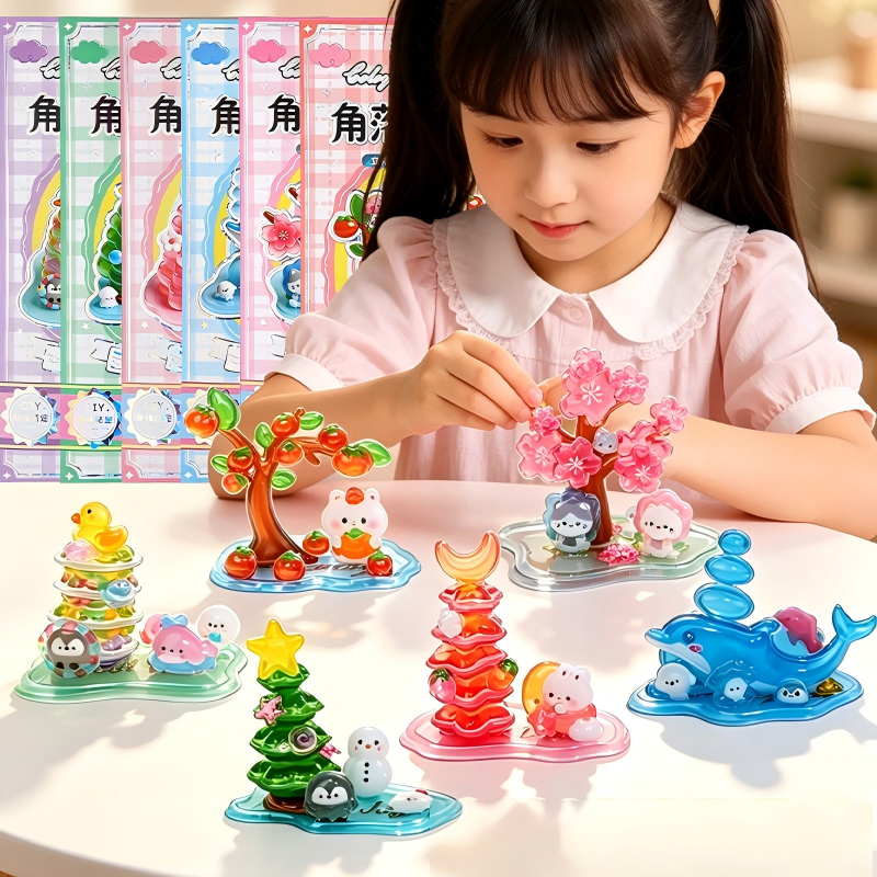 3D Layered Puffy Scene Stickers