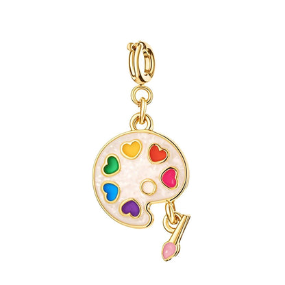 Colorful Hearts Cloud Charm