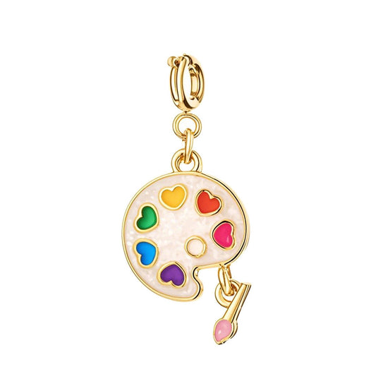 Colorful Hearts Cloud Charm