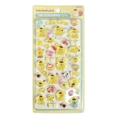 3D Kawaii Animal Puffy Stickers