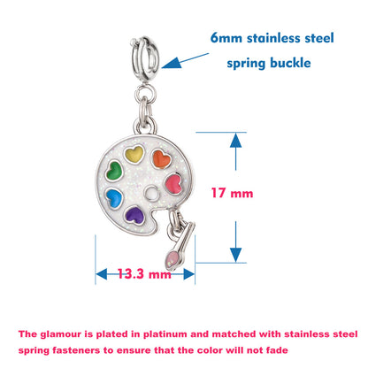 Colorful Hearts Cloud Charm