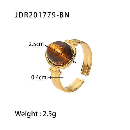 Vintage Tiger's Eye Open Stacking Ring