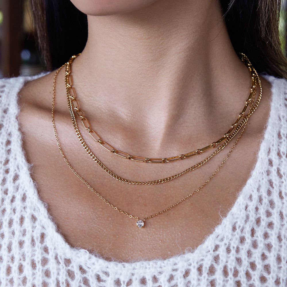 Dainty Layered Round Necklace
