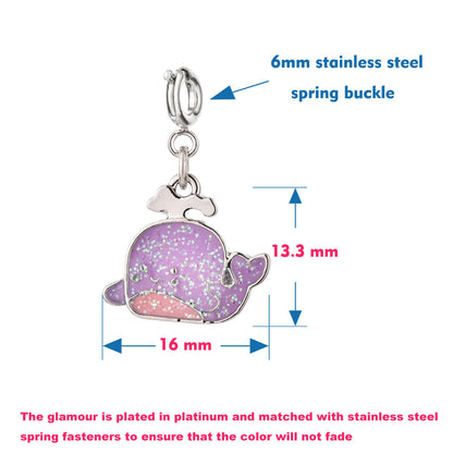 Cute Enamel Whale Charm