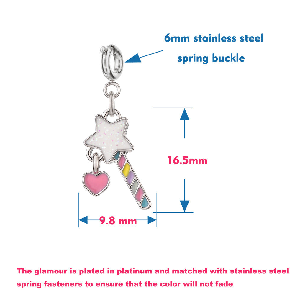Cloud Star Magic Wand Charm