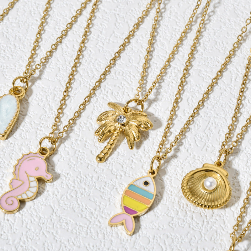 Gold Seashell Charm