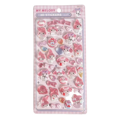 3D Kawaii Animal Puffy Stickers