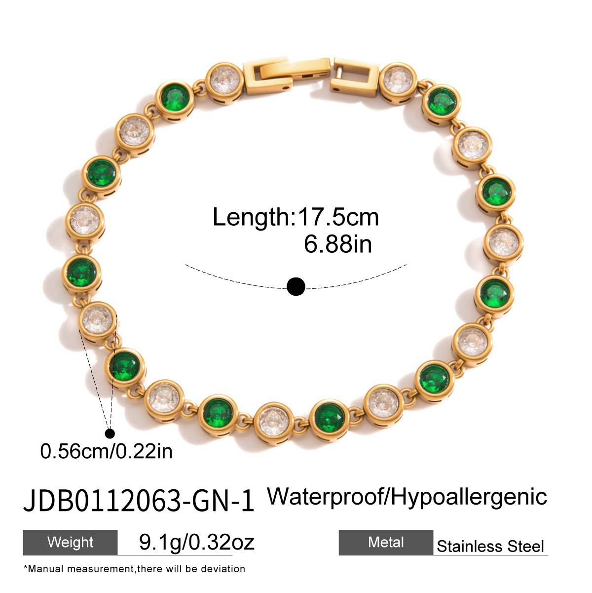 Colorful Classic Round CZ Tennis Bracelet