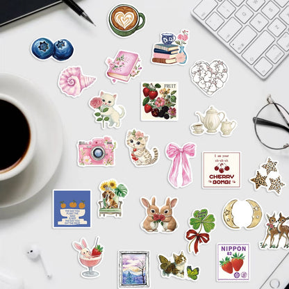 50PCS Pink Aesthetic Graffiti Stickers