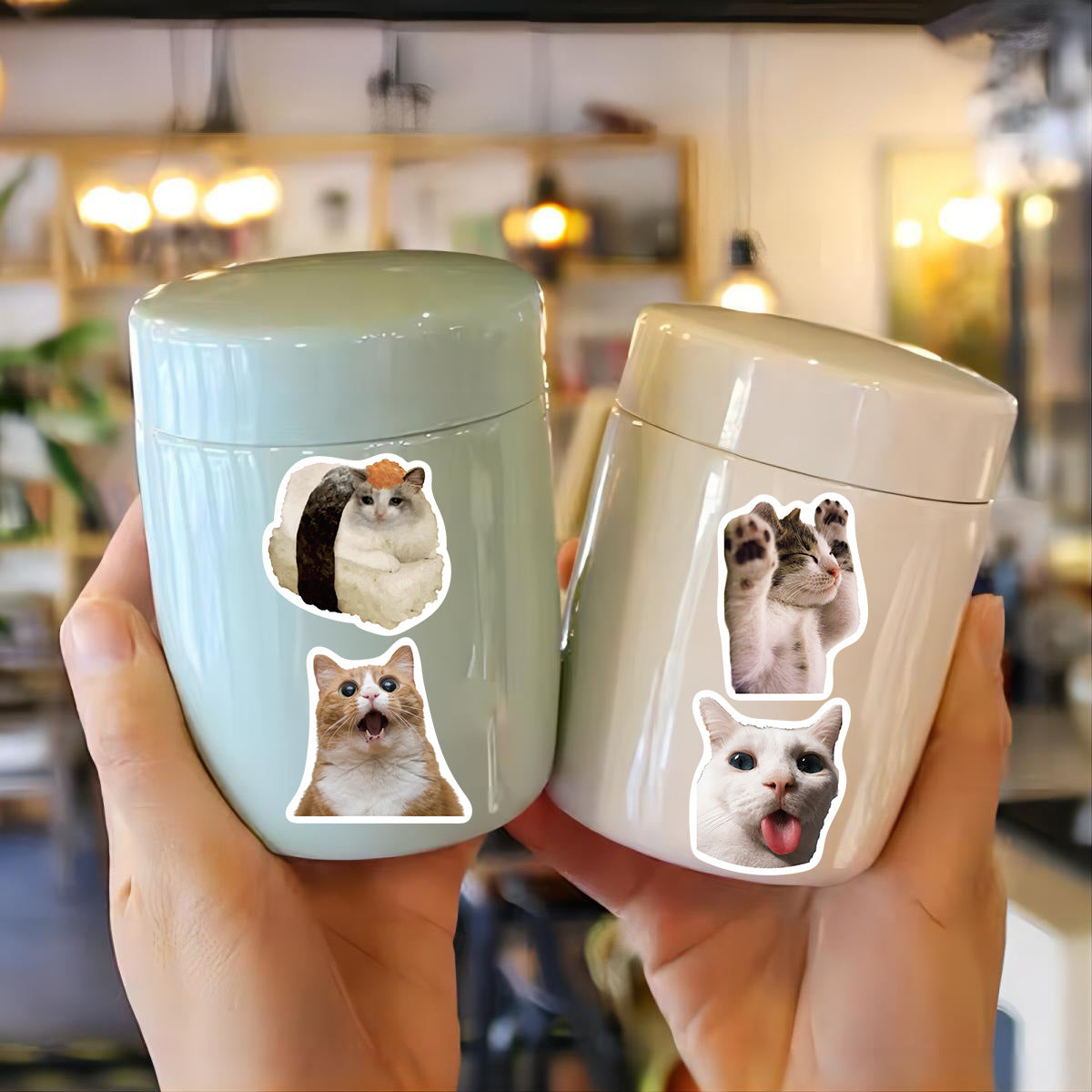 50PCS Funny Cats & Dogs Paper Stickers