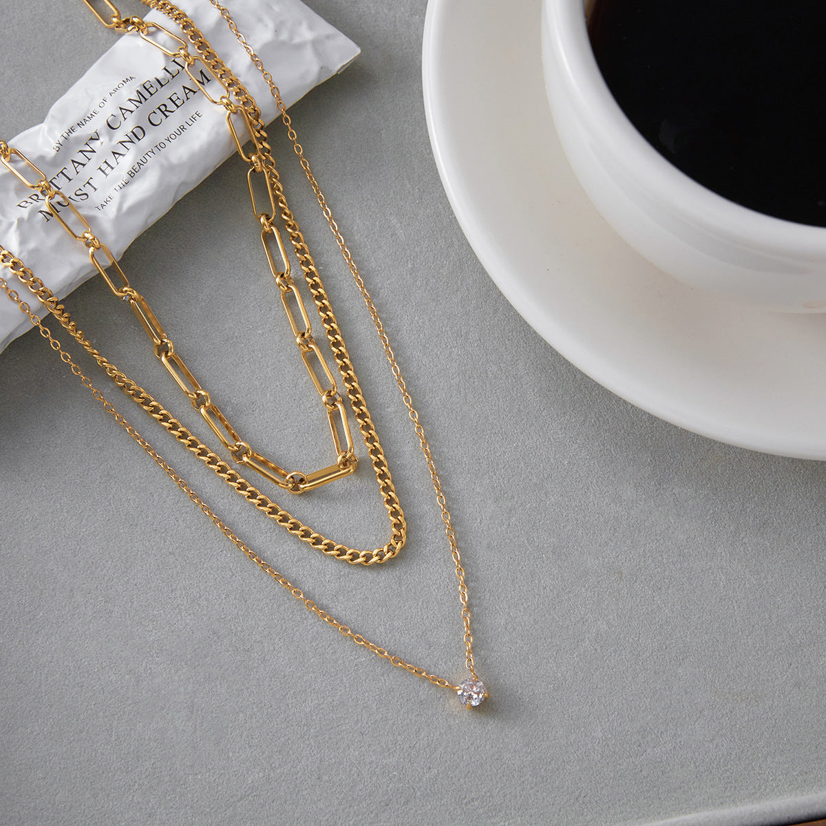 Dainty Layered Round Necklace