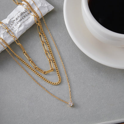 Dainty Layered Round Necklace