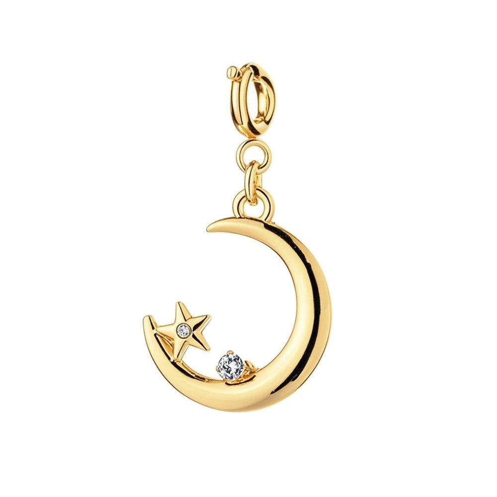 Moon Hugging Star Charm