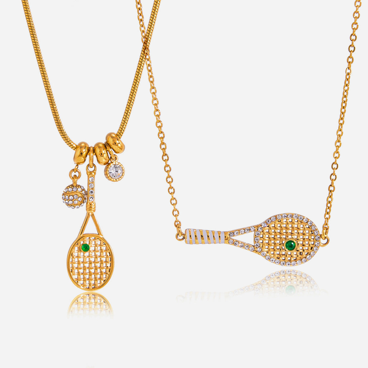 Luxe Tennis Pendant Necklace