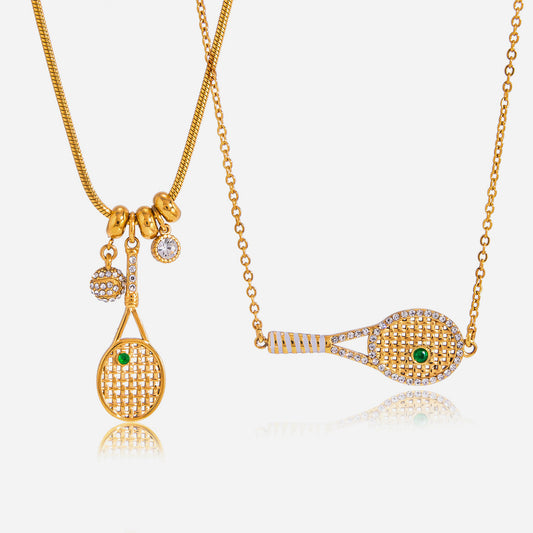 Luxe Tennis Pendant Necklace