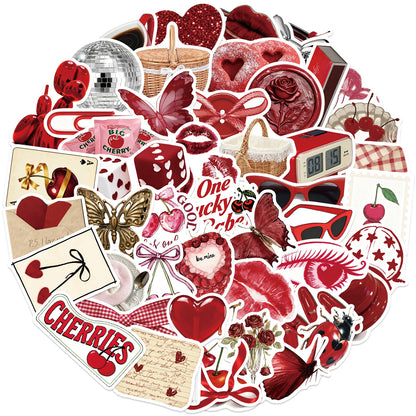 50PCS Y2K Cherry Stickers