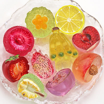10PCS Medium-Sized Resin Fruit Decor