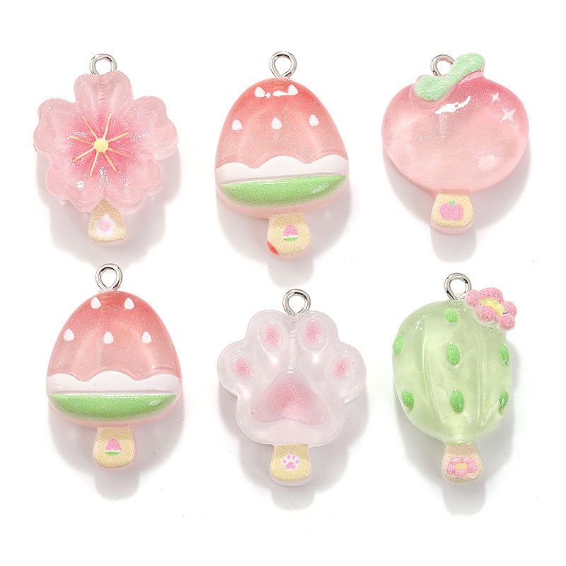6PCS Resin Cute Charm