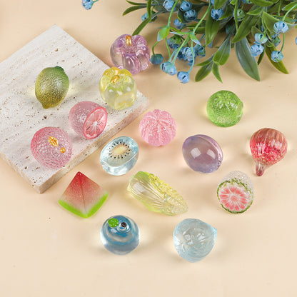 High-Gloss Resin Fruit Decor