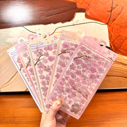 3D Pink Sakura Puffy Stickers
