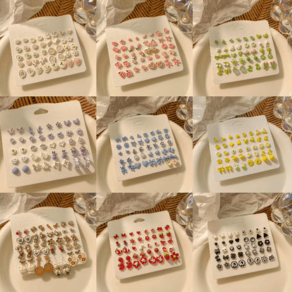 Cute Resin & Fuzzy Stud Earrings-Blind Bag
