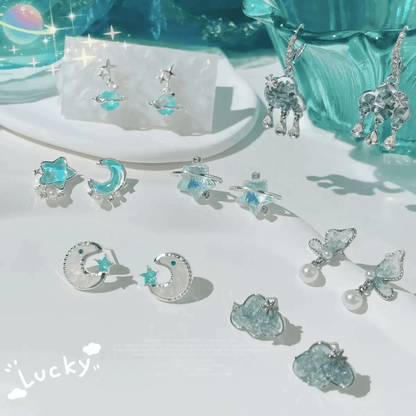 Cute Resin & Fuzzy Stud Earrings-Blind Bag