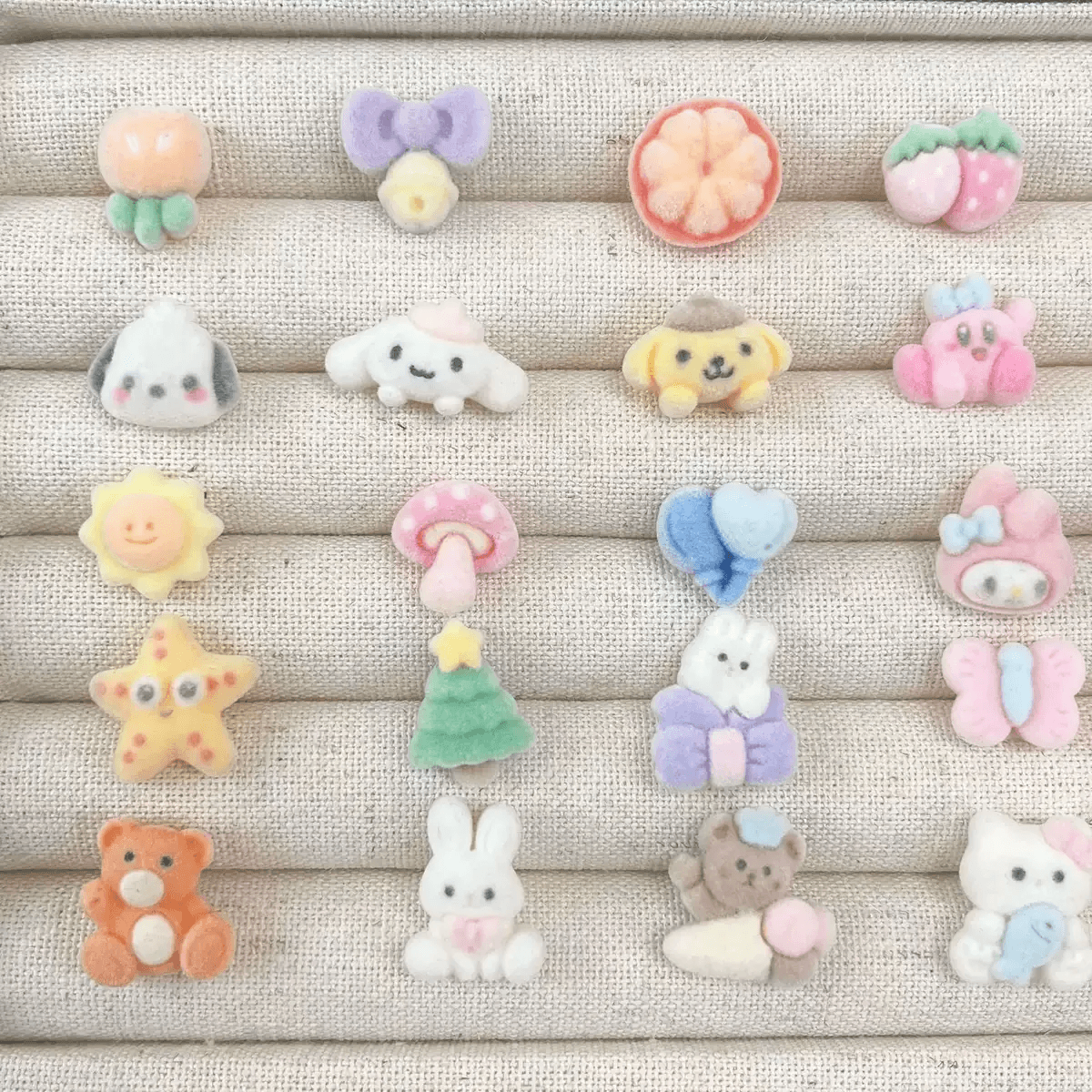 Cute Resin & Fuzzy Stud Earrings-Blind Bag