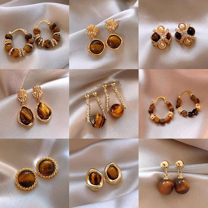 Warm-Toned Maillard Earrings - Blind Bags