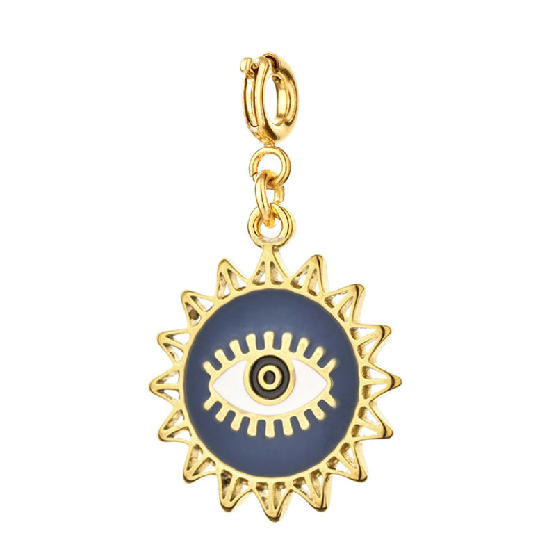 Gold Evil Eye Sun Charm