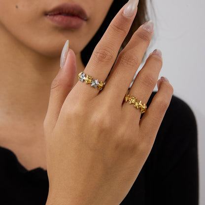 Celestial Star Cluster Open Ring