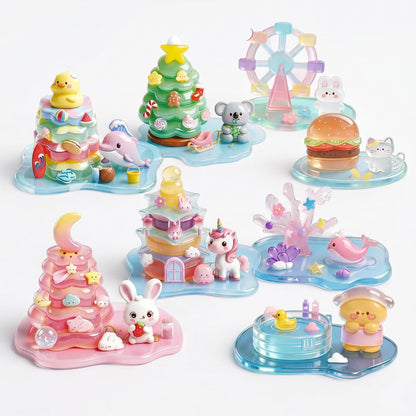 3D Layered Puffy Scene Stickers