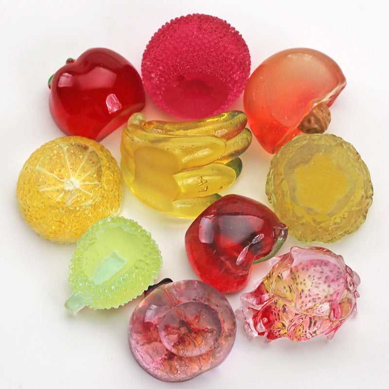 10PCS Medium-Sized Resin Fruit Decor