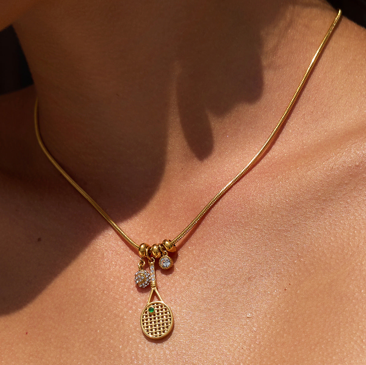 Luxe Tennis Pendant Necklace
