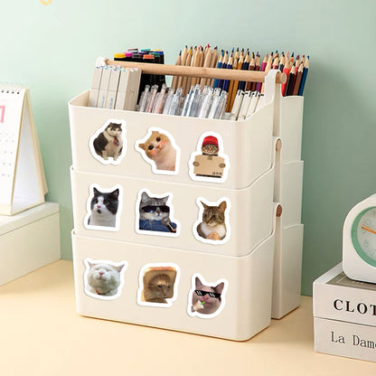500PCS Cute Cat Emoji Stickers