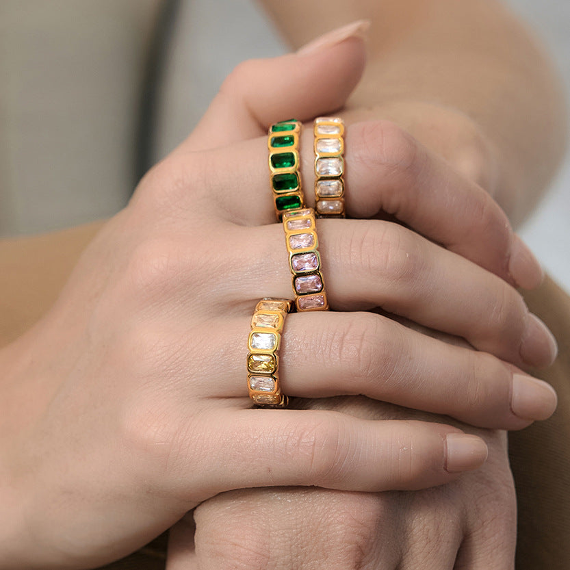 Geometric Crystal Eternity Band