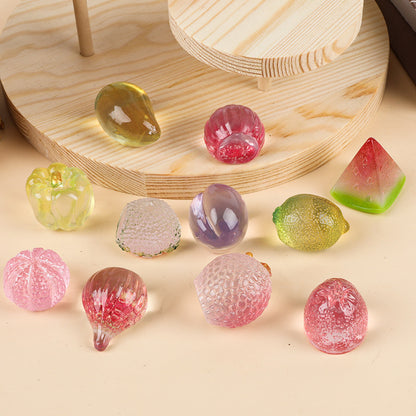High-Gloss Resin Fruit Decor