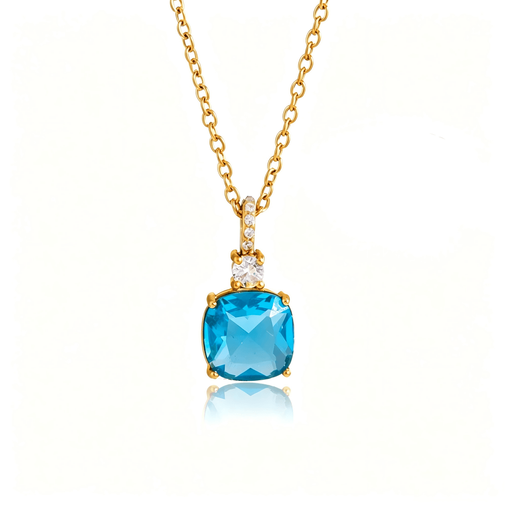 18K Gold Plated Colorful CZ Necklace