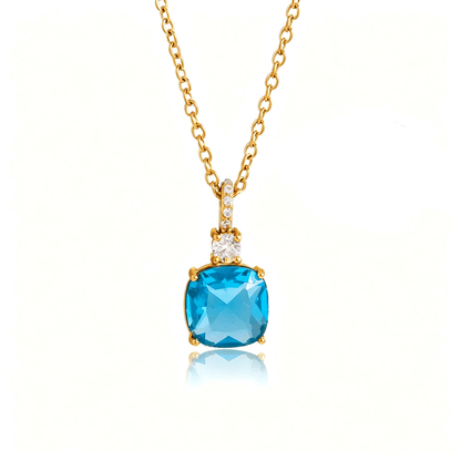 18K Gold Plated Colorful CZ Necklace