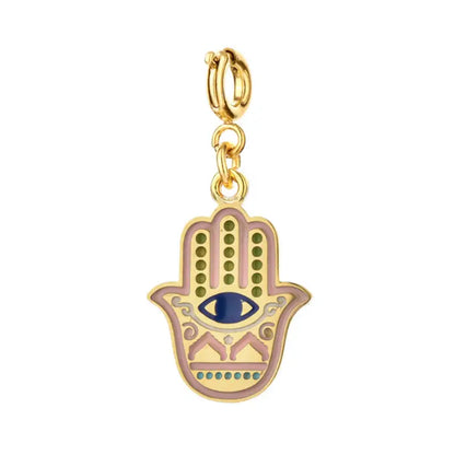 Gold Hand Evil Eye Charm