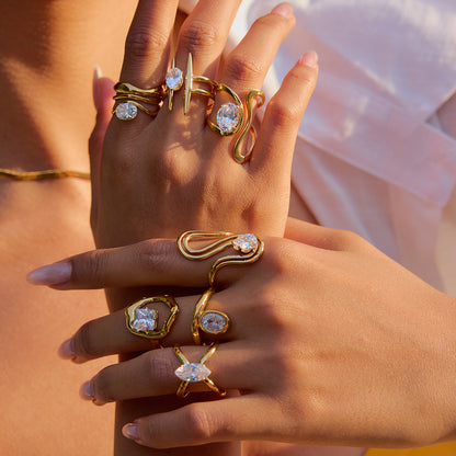 Organic Fluid Crystal Line Ring