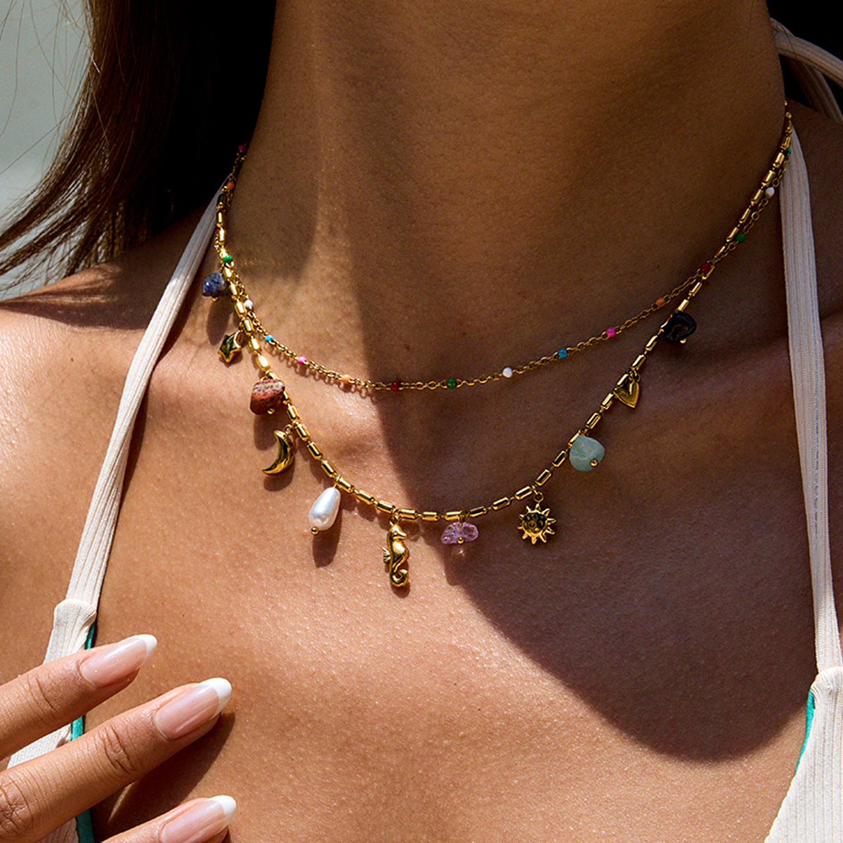 Summer Beach Layered Necklace