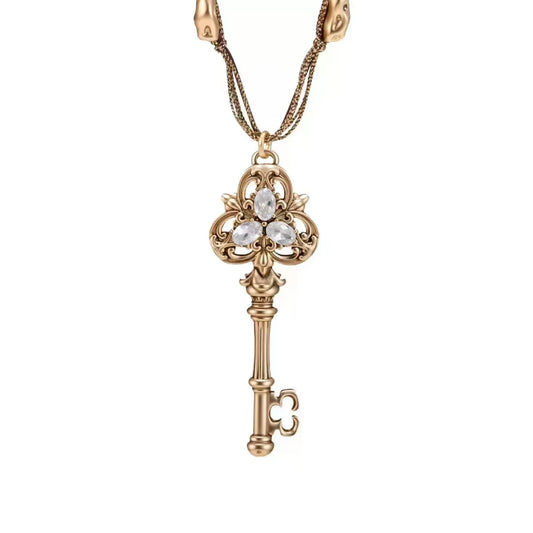 Vintage Key Cord Necklace