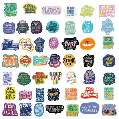 50PCS Motivational Quote Stickers