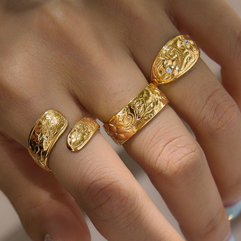 Vintage Engraved Pattern Band