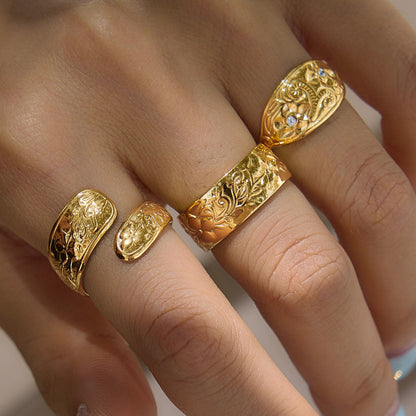 Vintage Engraved Pattern Band
