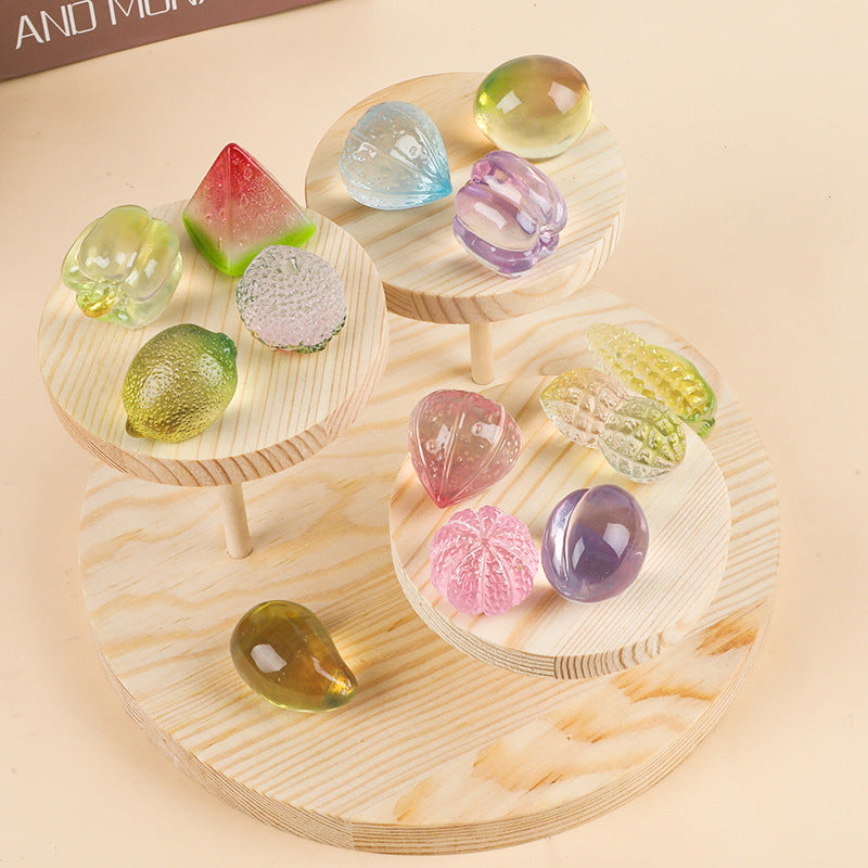 High-Gloss Resin Fruit Decor